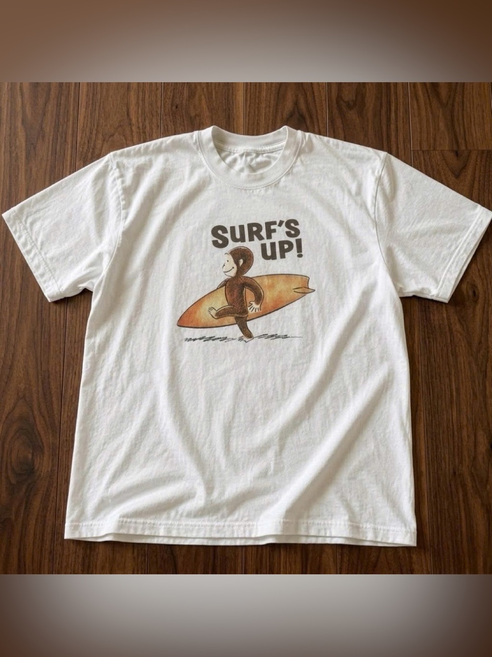 White Surf's Up Graphic Tee - Men's Casual Shirt